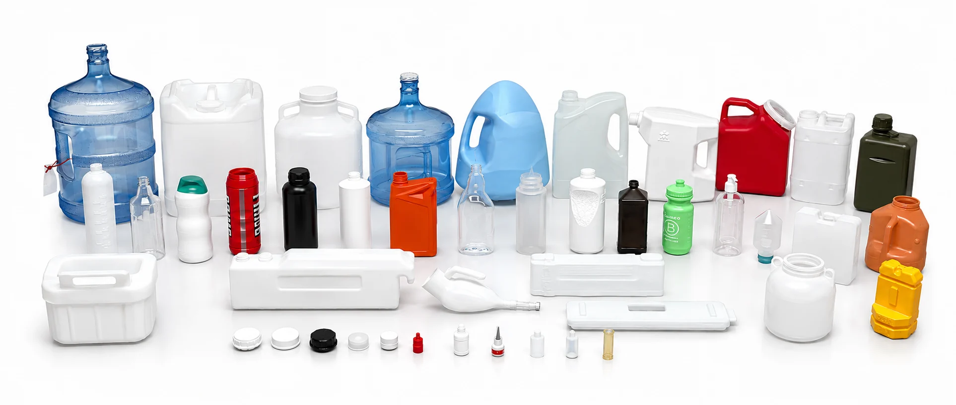 Custom blow molding services including extrusion and injection blow molding at Hi-Rel Plastics in California