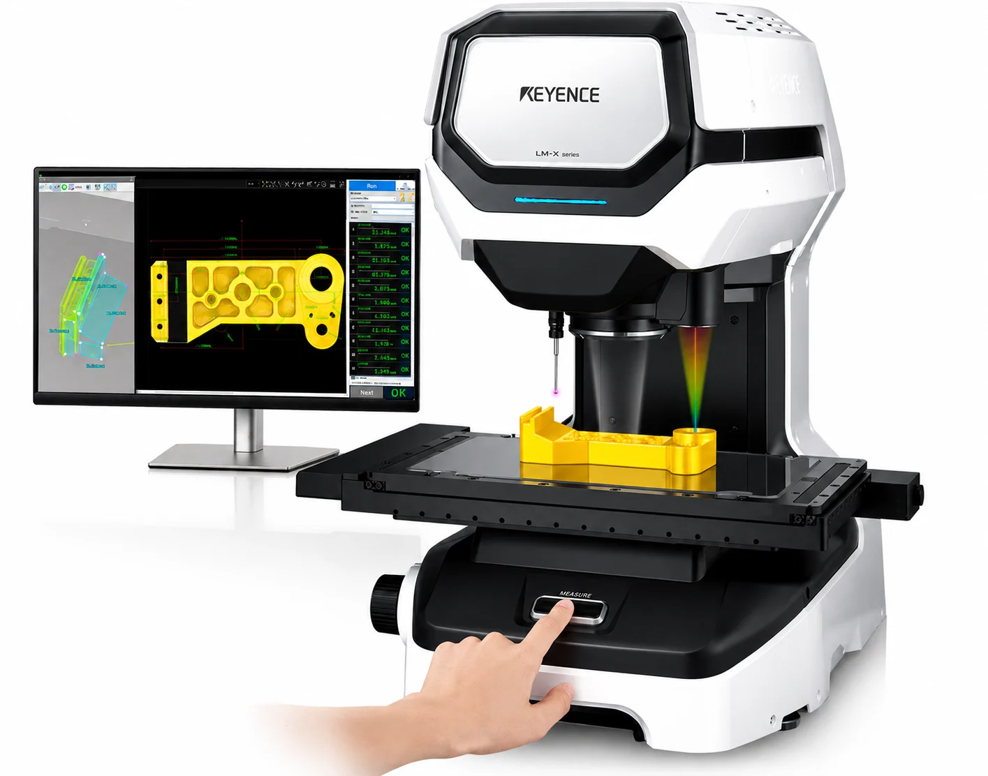 Keyence optical measurement system for precision quality inspection of molded plastic parts