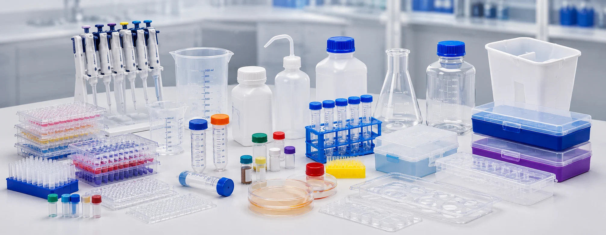Research laboratory plastic molding for custom lab equipment, testing components, containers, and precision plastic parts