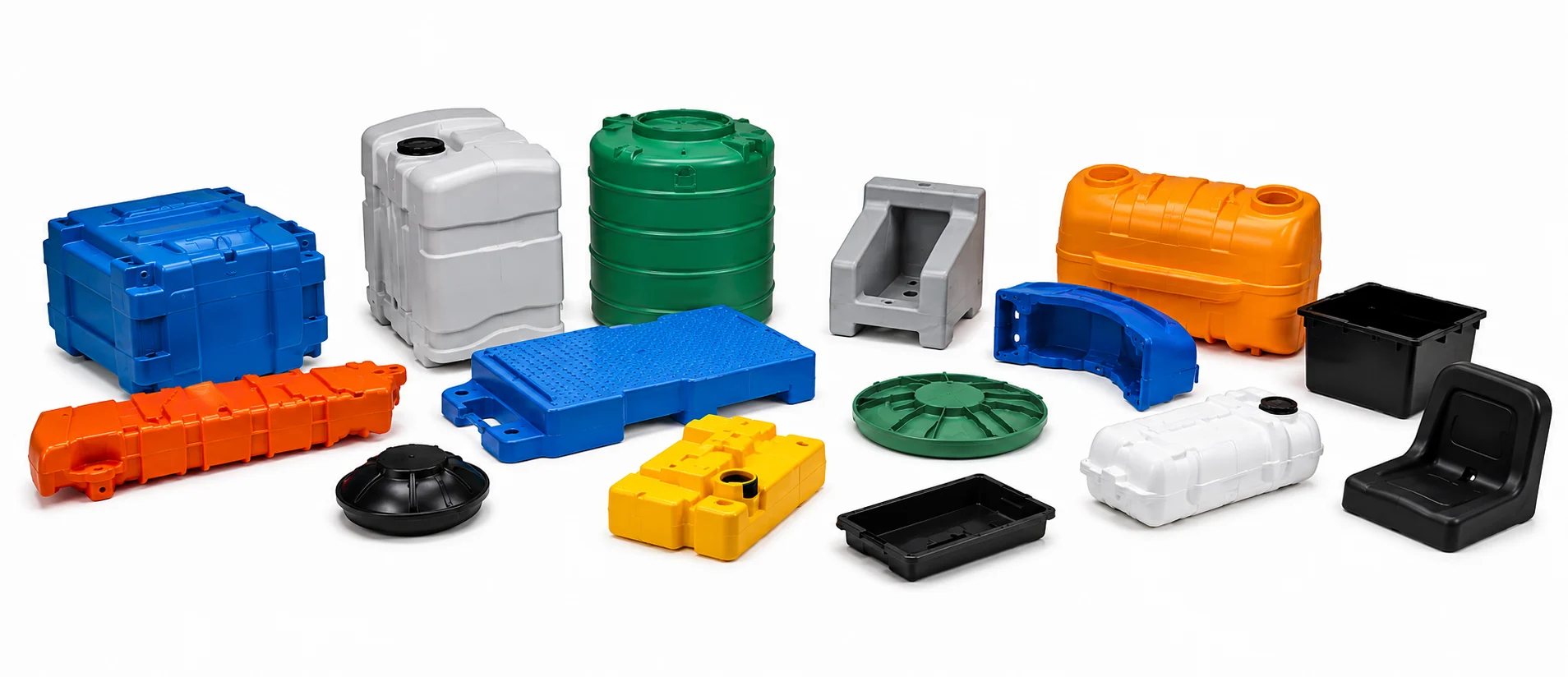 Rotational molding services for seamless hollow plastic parts at Hi-Rel Plastics