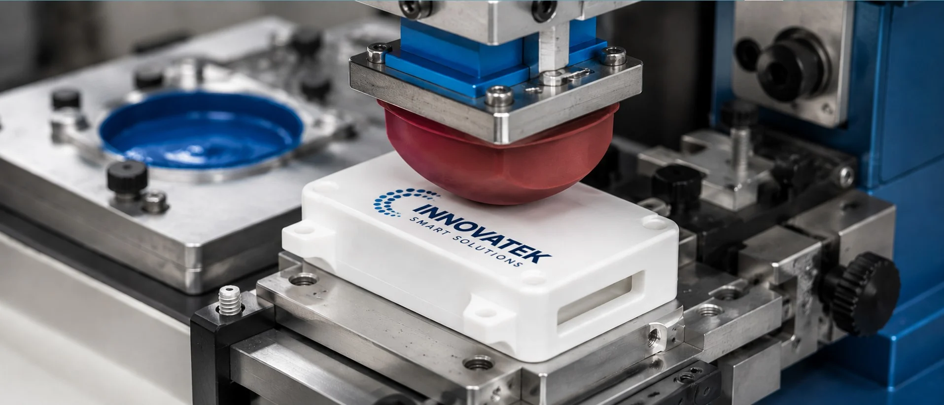 Custom pad printing services for injection molded plastic parts in California